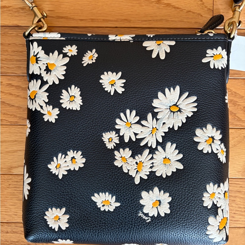 Coach Black Daisy Crossbody Bag with Gold Hardware - Picture 2 of 5